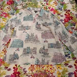 Talbots Roman Holiday  Tunic Shirt Size XLP